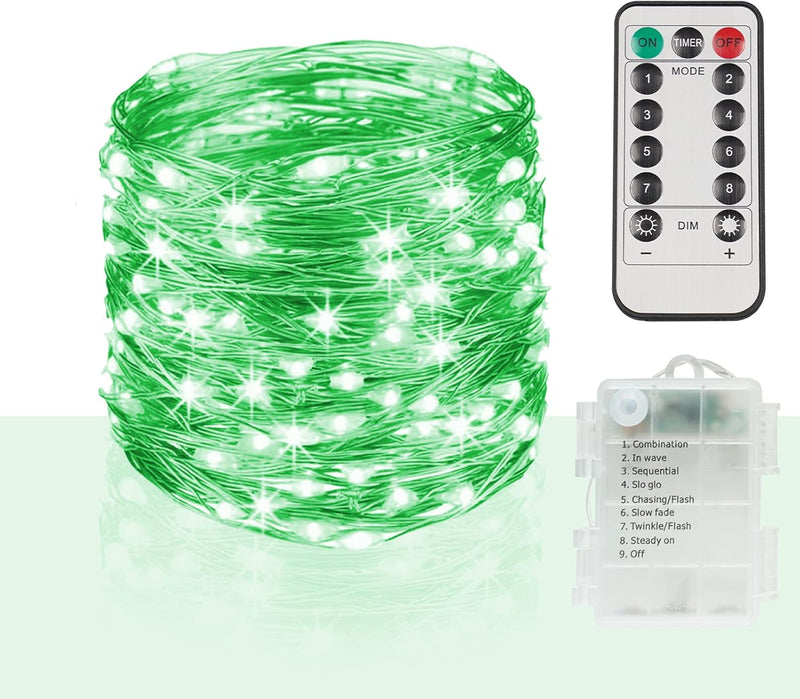 suddus 33ft 100 LED Outdoor String Lights, Warm White Fairy Lights Battery Operated with Remote, Led Twinkle Lights for Bedroom, Dorm, Backyard, Wedding, Tree, Mason Jar, Wall, Christmas