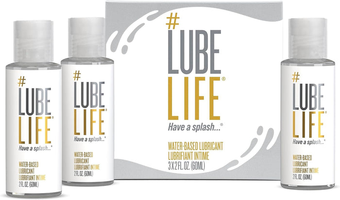 LubeLife Water-Based Lube – Personal Lubricant for Men, Women & Couples, Travel Size, Non-Staining, Easy Clean-Up, Toy-Safe, 8 Fl Oz