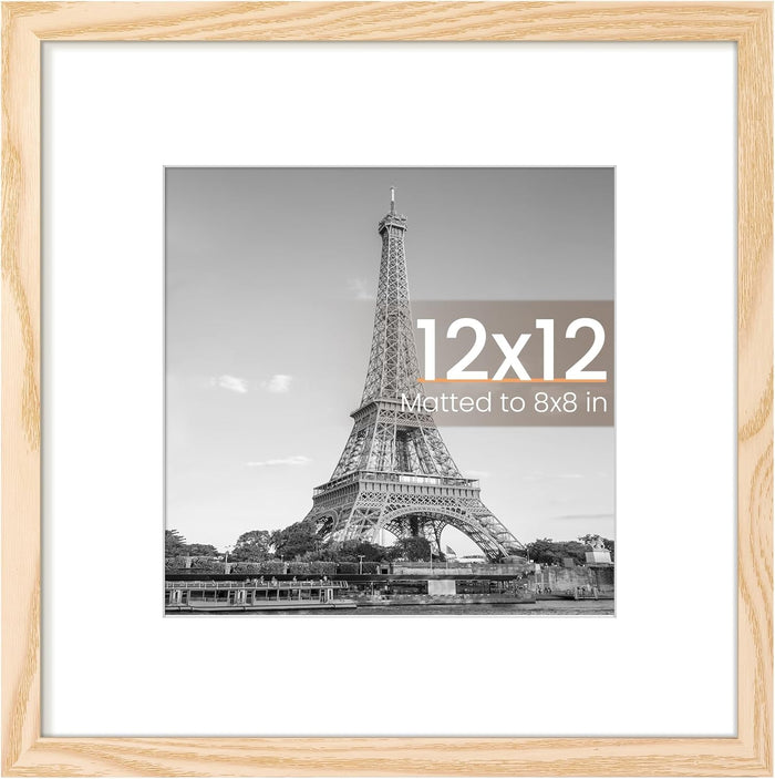 upsimples 8x10 Picture Frame, Display Pictures 5x7 with Mat or 8x10 Without Mat, Wall Hanging Photo Frame, Black, 1 Pack