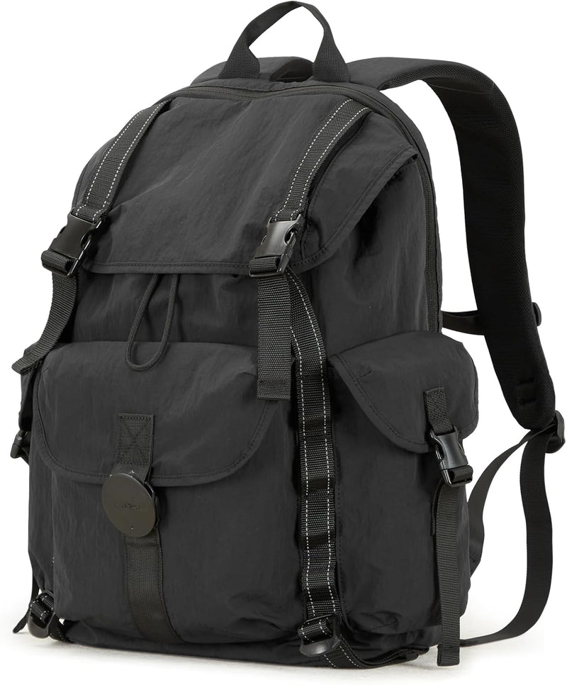mixi Travel Backpack for Women Men, 18 Inch Carry On Laptop Backpack Flight Approved fits 16'' Laptop, Lightweight Waterproof Hiking Backpack Travel Outdoor Business Casual Daypack, Light Gray