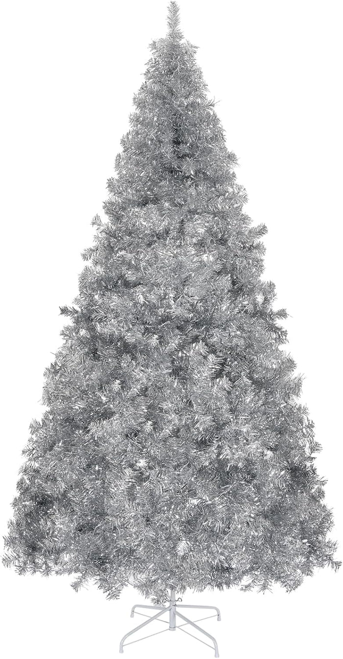 Karl home 7ft Red Artificial Christmas Tree, Classic Spruce Tree with Sturdy Metal Stand for Home, Office, Party Festival Holiday Decoration,1100 PVC Branch