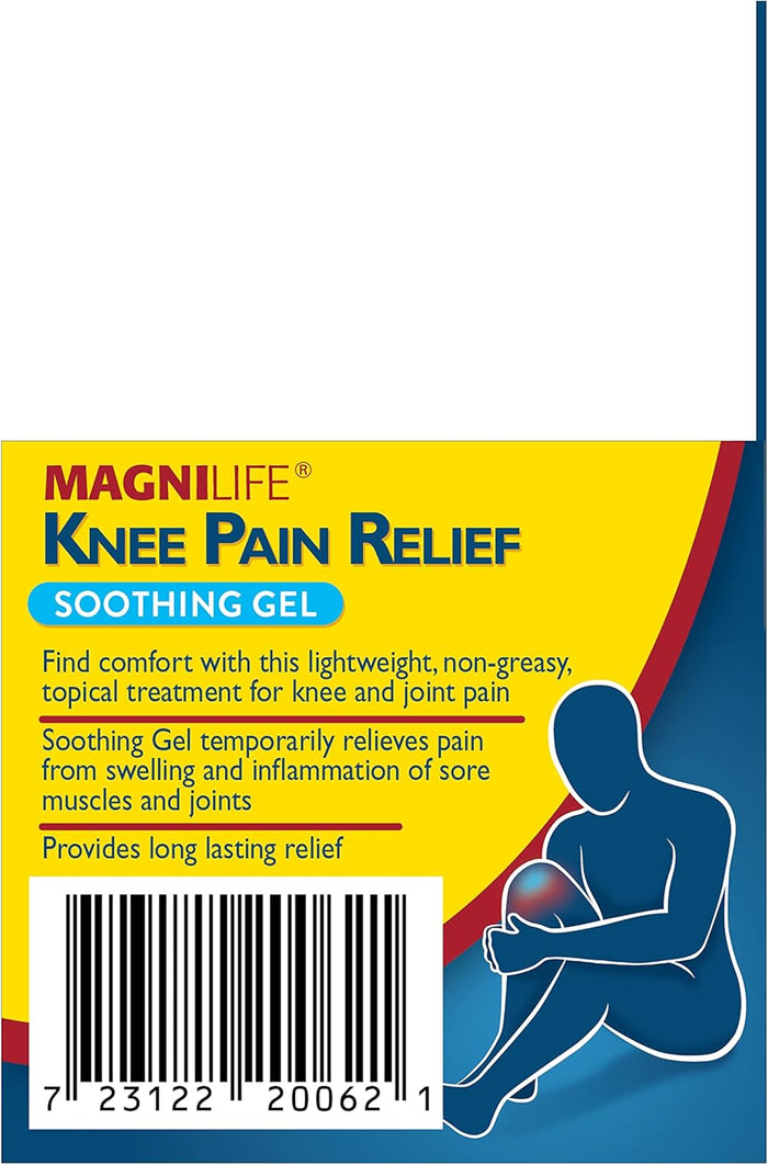 MagniLife Knee Pain Relief Soothing Gel, Reduces Swelling & Inflammation of Sore Muscles, Joint Discomfort, Injuries - All-Natural Arnica - 4oz.