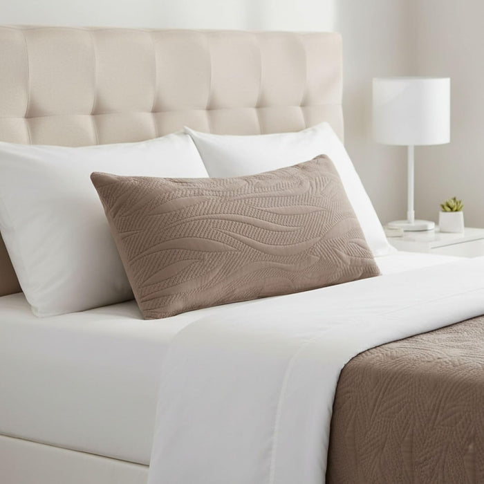 Vianney Queen Comforter Set – Novo Coffee Reversible Quilt 91x93 Inches with 2 Standard Pillow Shams, Soft Lightweight All-Season Bedding in Coffee