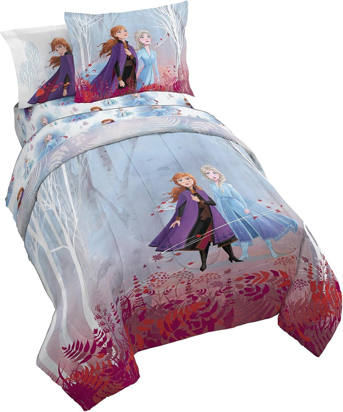 Jay Franco Disney Lilo and Stitch Full Size Comforter Set - 7 Piece Bedding Includes Sheet Set & Pillow Covers - Super Soft Tropical Bedding