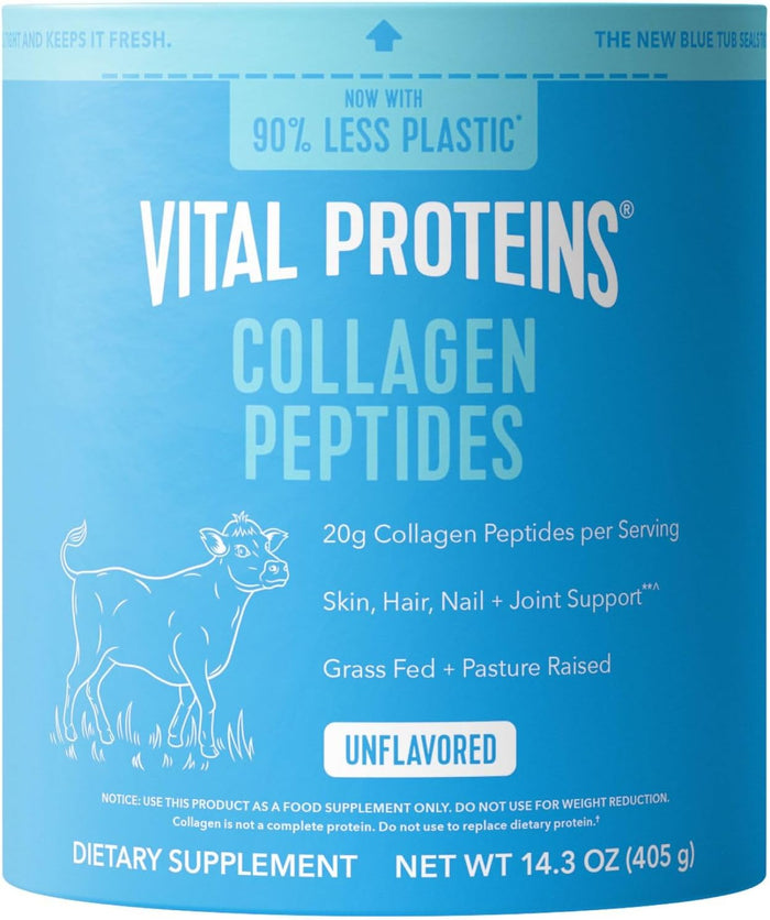 Vital Proteins Collagen Peptides Powder - Grass Fed Collagen Peptides for Hair, Nail, Skin, Bone & Joint Health, Unflavored, 27 Servings