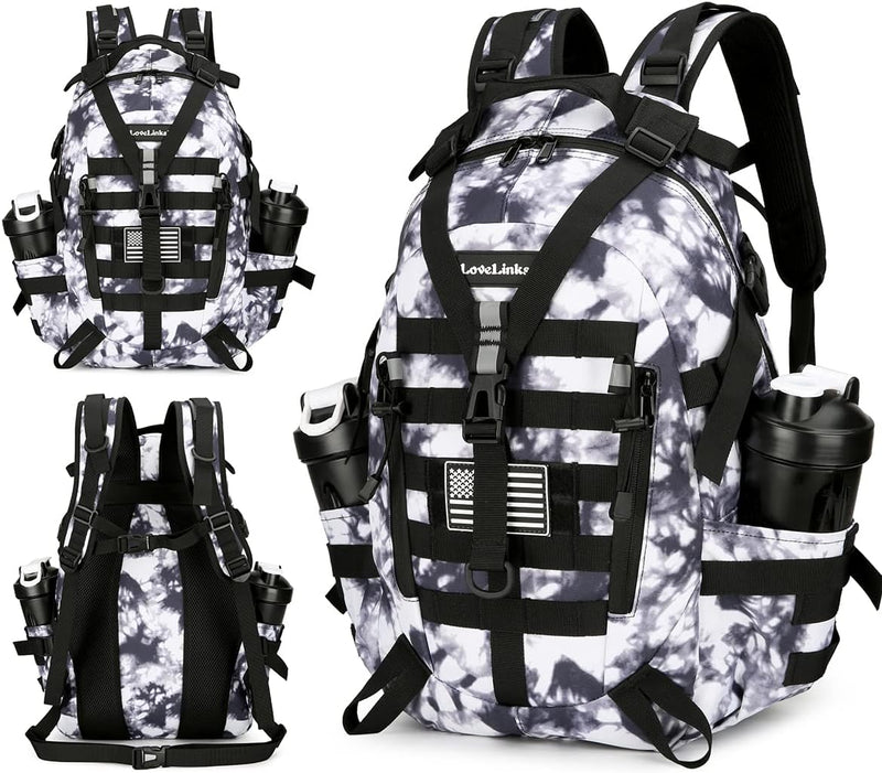 45L Tactical Assault Backpack 3 day assault pack with Molle Waterproof backpack Rucksack for Tactical Backpacks (Red CP)