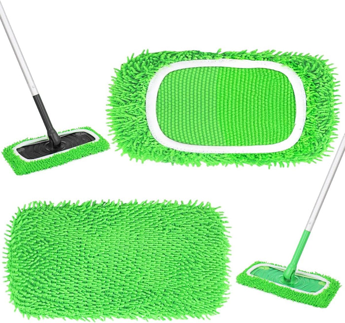 Reusable Wet Pads Refill for Swiffer Sweeper Mop, Dry Sweeping Cloths & Wet Mopping Cloths for Household Cleaning, Washable Microfiber Pads for Wood Floors, 6 Pack