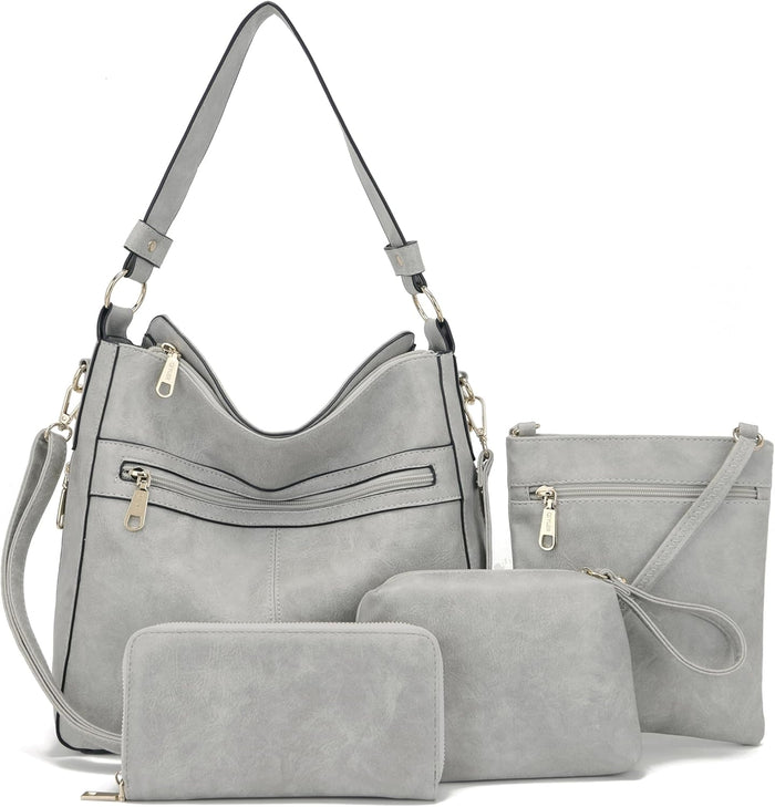 Purses For Women Handbags And Wallet Set Large Hobo Crossbody Bag Ladies Purse Totes 4 PCS | And Wallet Set, Large, Ladies Purse, 4 PCS