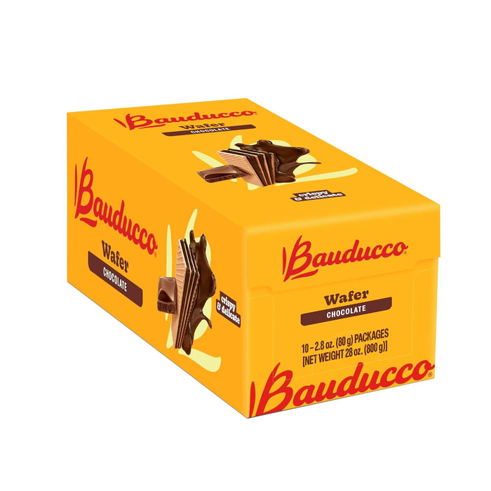 Bauducco Chocolate Wafers - Crispy Wafer Cookies With 3 Delicious, Indulgent, Decadent Layers of Chocolate Flavored Cream - Delicious Sweet Snack or Desert - 5.0 oz (Pack of 1)