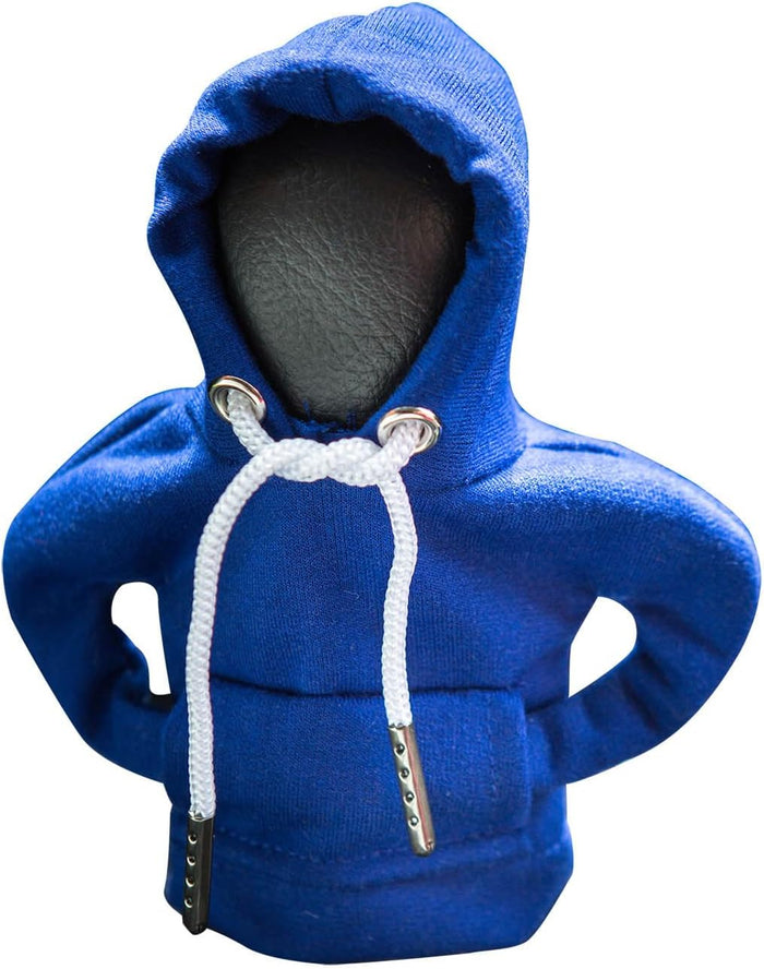 2Pcs Gear Shift Hoodie,Car Shift Knob Hoodie,Funny Car Gear Shift Cover,Automotive Interior Accessories and Decorations（Blue and Red）