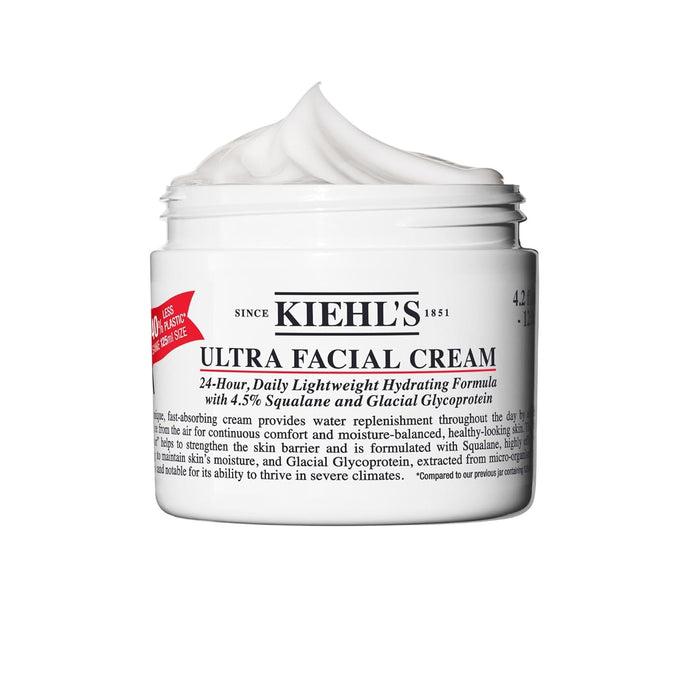 Kiehl's Ultra Facial Cream, with 4.5% Squalane to Strengthen Skin's Moisture Barrier, Skin Feels Softer and Smoother, Long-Lasting Hydration, Easy and Fast-Absorbing, Suitable for All Skin Types