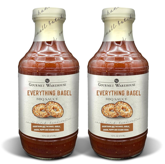 Gourmet Warehouse Cherry Jalapeno BBQ Sauce, Premium Barbecue Sauces Handcrafted In Small Batches Gluten-Free, HFCS-Free, Delicious Sauce 16 Ounces Bottle (Pack of 2)