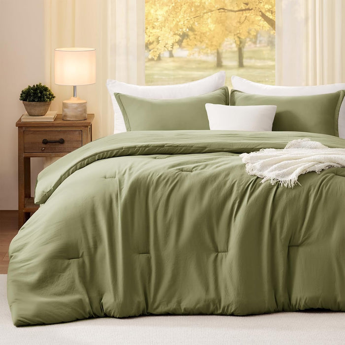 Oversized Queen Comforter Sets Taupebrown,3PCS Soft Lightweight Breathable Bedding Comforter Sets for All Season, Queen XL(98''×98'' Comforter & 2 Pillowcases)