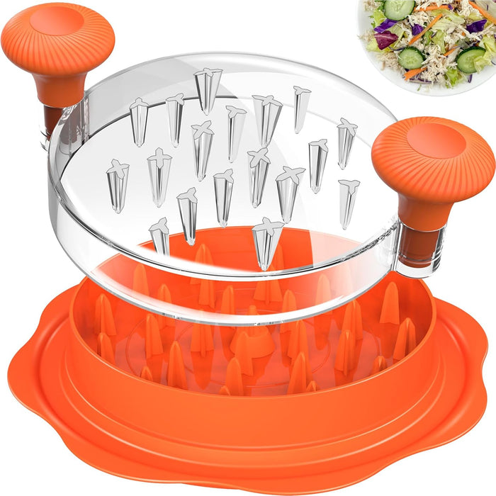 10" Pro Chicken Shredder Tool Twist Large for Kitchen, BPA-Free Food-Safe Meat Grinder, Visible Chicken Breast Meat Shredder with Strong Anti-Slip Bottom & Ergonomic Handle, Black