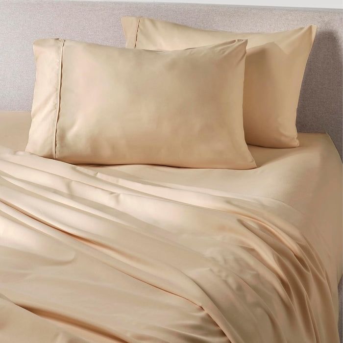PeachSkinSheets Almond Ivory Sheet Set - 1500tc Level of Softness - Extra Soft Cooling Sheets for Hot Sleepers and Night Sweats - California King Size