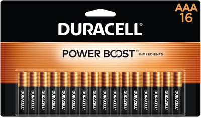 Duracell Coppertop AAA Batteries with Power Boost Ingredients, 16 Count Pack Triple A Battery with Long-lasting Power, Alkaline AAA Battery for Household and Office Devices