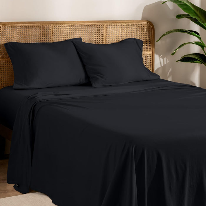 Bare Home 100% Organic Cotton Jersey Sheet Set, Ultra Soft, 100% Cotton - Sheet Set & Pillowcase - Deep Pocket Bed Sheets (Twin XL, Grey)