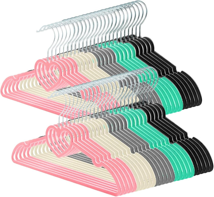 Velvet Hangers 20 Pack, 16" Non Slip Adult Hangers, Slim Clothes Hanger with 360 Degree Swivel Hook - Durable & Cute for Coats, Shirts, Dress (Pink)