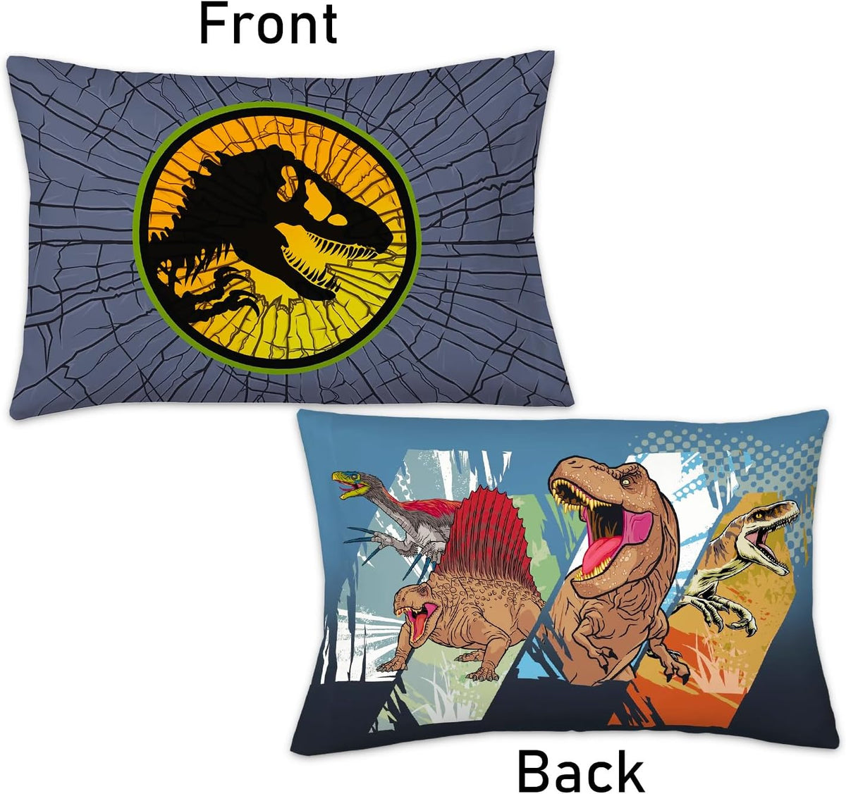 Jurassic World Bedding Set - Bundle with Dinosaur Bedspread for Twin Bed Plus Pillowcase, Stickers, More | Jurassic World Dinosaur Bedroom Decor for Boys