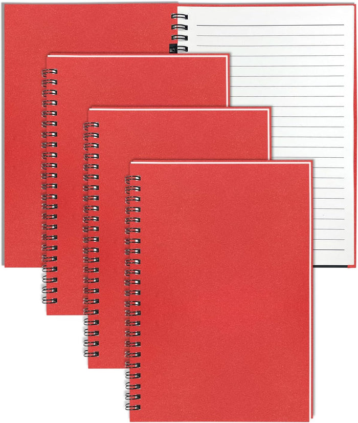 GINMLYDA 12Pack Small Spiral Notebook A5, 8.25x5.5” 120 Lined Pages Wide Ruled Spiral Journal Bulk Blank Kraft Cover Spiral Bound Notebook & Writing Pads for Home Office Meeting Work Note Taking
