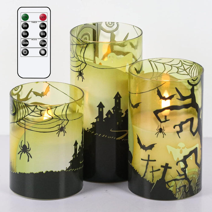 Eldnacele Flickering LED Candles Set of 3