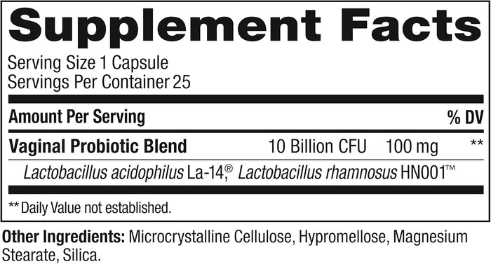 OLLY Happy Hoo-Ha Capsules, Probiotic for Women, Vaginal Health and pH Balance, 10 Billion CFU, Gluten Free - 25 Count