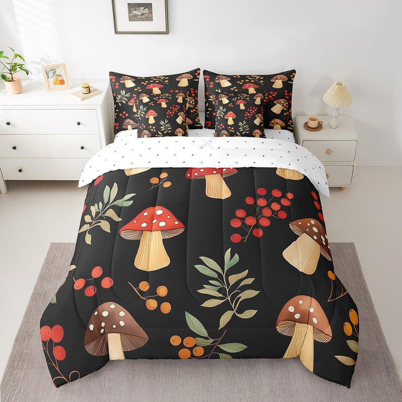 Feelyou Bow Bed Set Boys Kids Girls Twin Size Bow Pattern 7 Pieces Beeding Set Ultra Soft Cute Coquette Bow Knot Bed in a Bag with Comforter, Sheets, Pillowcases Girly Room Decor Bow Decor