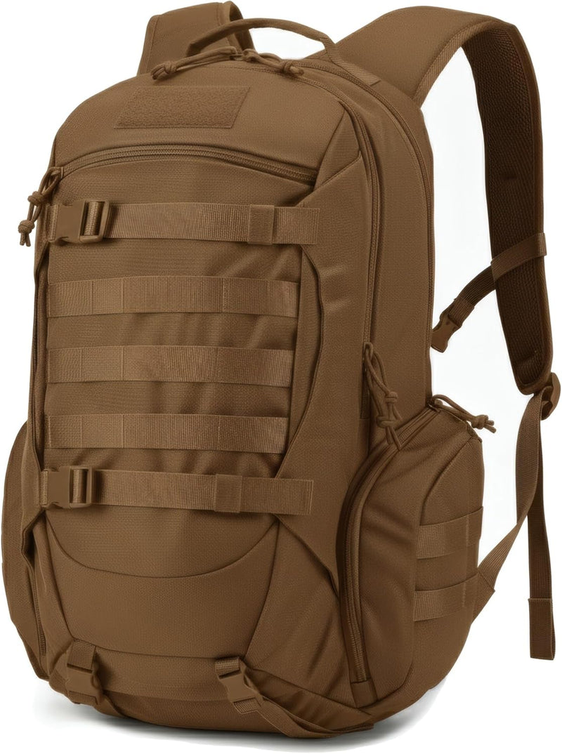 35L Tactical Backpack for Men, MOLLE Military Bug Out Bag, Waterproof Rucksack for Hiking with Hydration Port Black