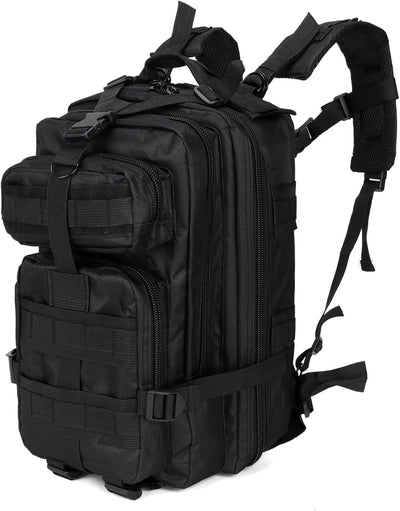 Tactical Backpack for Men Small Military Molle Backpack 30L Assault Pack Rucking Backpack for for Hiking Camping Travel Fishing Outdoors (Black)