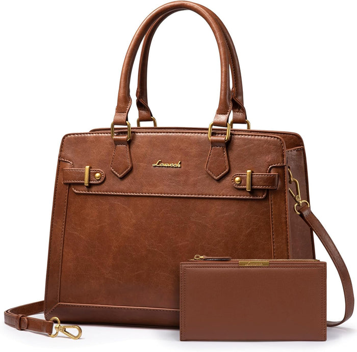 LOVEVOOK Purses and Handbags for Women, Tote Shoulder Bag Satchel Black Purse and PU Leather Top Handle for ladies