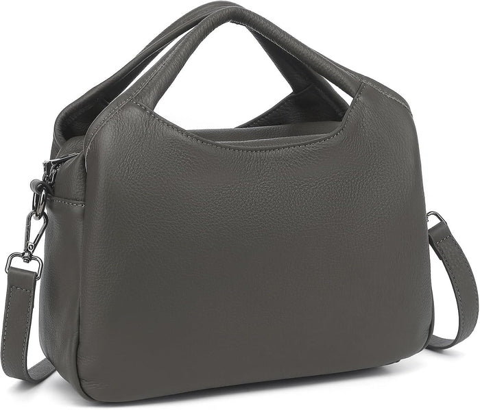 KOGTLA Genuine Leather Purses for Women with Detachable Satchel Strap, Ladies Handbags, Tote Hobo Bags