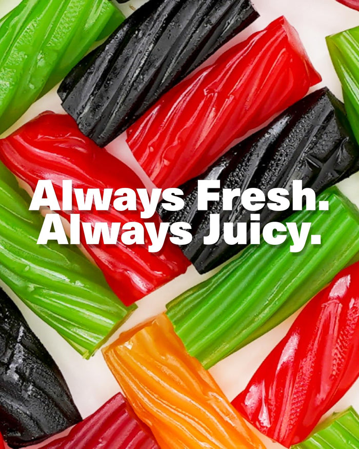 Licorice.com | Sweet & Sour Licorice Petite Bricks | Soft & Chewy Licorice | Rainbow & Strawberry | Blend of Fruity Undertones & Twirls of Tang | Pack of 2