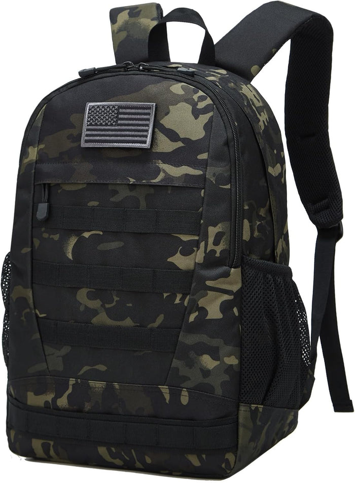 ArcEnCiel 35L Motorcycle Backpack Tactical Military Bag Army Assault Pack Rucksacks with Patch - Rain Cover Included