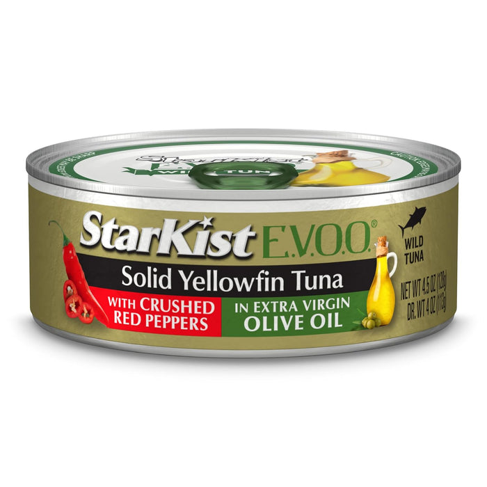 StarKist E.V.O.O. Solid Yellowfin Tuna with Roasted Garlic and Extra Virgin Olive Oil, 4.5 Ounce (Pack of 12)