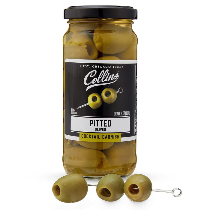 Collins Gourmet Blue Cheese Olives, Premium Stuffed-Cheese Garnish for Cocktails, Martinis, Bloody Marys, Snack Trays, Charcuterie, and Salads, Condiment Olives, 4.5 Oz