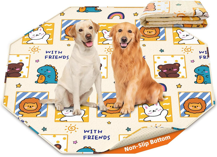 PJYucien Washable Pee Pads for Dogs 2 Pack, 36" x 36" Reusable Pee Pads for Dogs, Leak-Proof Pet Training Pads, Puppy Pads for Non-Slip, Designed for Dog Pen, Whelping Pad, Potty Training (Grey)