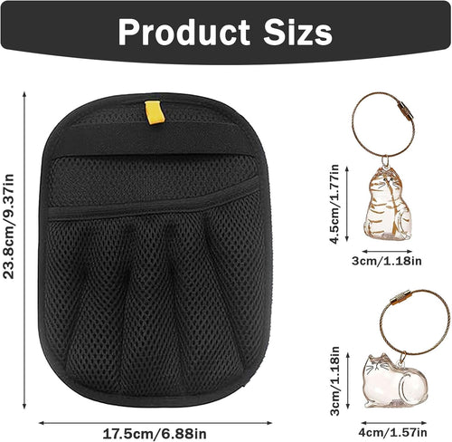 3PCS Five - Finger Electrostatic Pet Hair Removal Gloves, Upgraded Reusable Animal Fur Remover for Couch, Furniture, Carpet, Curtain, Laundry, Car Seat, Ideal for Cat & Dog Grooming