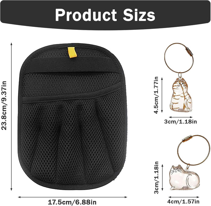 3PCS Five - Finger Electrostatic Pet Hair Removal Gloves, Upgraded Reusable Animal Fur Remover for Couch, Furniture, Carpet, Curtain, Laundry, Car Seat, Ideal for Cat & Dog Grooming