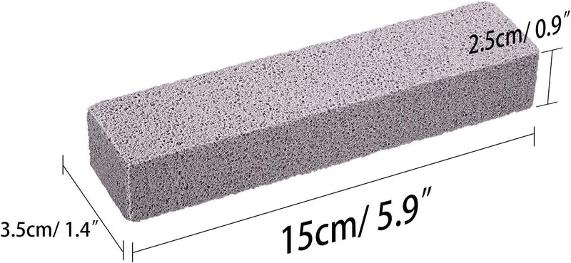 20 Pieces Pumice Stones for Cleaning - Pumice Scouring Pad, Stick Cleaner for Removing Toilet Bowl Ring, Bath, Household, Kitchen, Pool, 5.9 x 1.4 x 0.9 Inch(Gray)