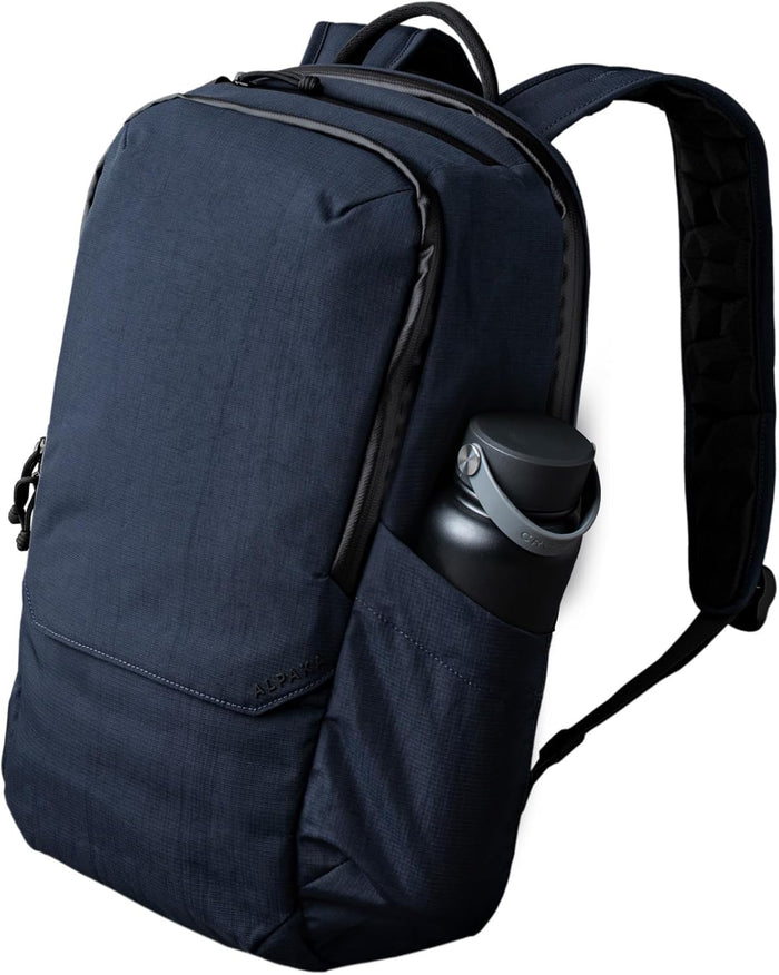 ALPAKA Elements Backpack Pro 24L - Black Laptop Backpack Fits 16'' Laptop with Dual Bottle Pockets, Travel Backpack for Men, Weather-Resistant 400D Axoflux Fabric for Business or College