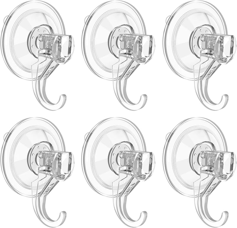 VIS'V Wreath Hanger Wreath Hooks Large Suction Cup Clear 2 Pcs