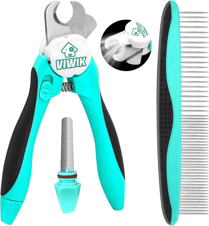 VIWIK Dog Nail Trimmers with Light, Cat Dog Nail Clippers, Dog Nail Grinder Quiet for Large Medium Small Dogs Paw & Cats Claw, Electric 2-Speed Pet Toenail Grooming Supplies, Gifts for Dog Lovers.