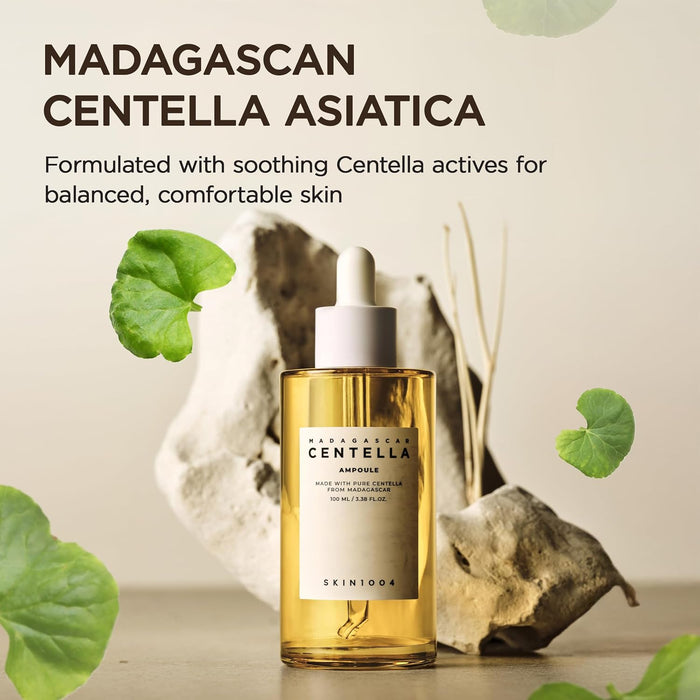SKIN1004 Madagascar Centella Ampoule 3.38 fl.oz, 100ml, Korean Face Serum with Centella Asiatica, Hydrating and Moisturizing Care, Soothing Facial Serum for Skin Balance and Glow, Korean Skin Care