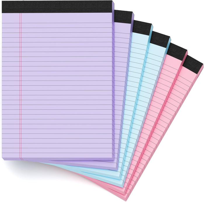 Pink Legal Pads 8.5 x 11 Notebook Paper, 12 Pack Colored Note Pads 8.5 x 11 Wide Ruled Note Paper 8 1/2 x 11, Letter Pads 8.5 x 11 Colored Notepads, Pink Legal Pads 8.5 x 11 Paper Pads, 30 Sheets/Pad