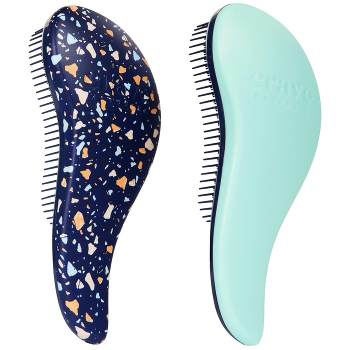 Crave Naturals Glide Thru Hair Brush - Detangler Brush for Curly, Straight, Wet or Dry Hair - Gentle Detangling Brushes for Adults, Kids, Toddlers - Hair Accessories for Women, 7.5x3 - Pink