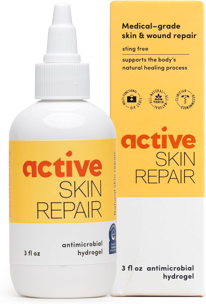 Active Skin Repair - First Aid Natural & Non-Toxic Healing Ointment & Antiseptic Spray for Minor Cuts, Wounds, Scrapes, Rashes, Sunburns, and Other Skin Irritations (Bundle, Combo, 3 oz Each)