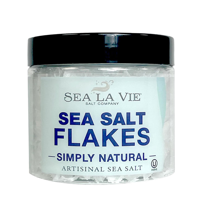 Sea La Vie Salt Flakes, 3.5 Ounces, Pack of 1, Kosher Handcrafted Gourmet Artisinal Finishing Salt Flakes from the Mediterranean Sea (Natural)