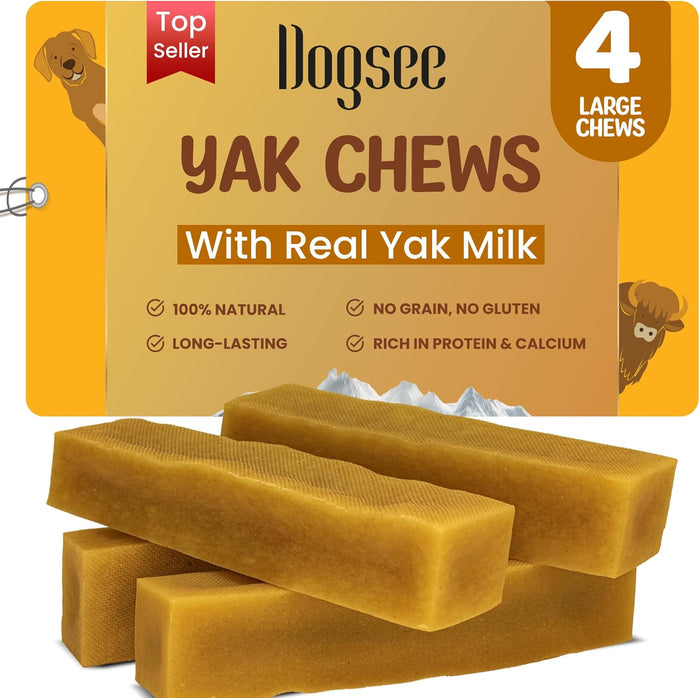 Dogsee Original Yak Cheese Himalayan Dog Chews 1lb (Small- 13 Bars) | 100% All Natural | Dog Treats Small Breed | Dog Chews Long Lasting for Aggressive Chewers | High Protein | Dental Sticks