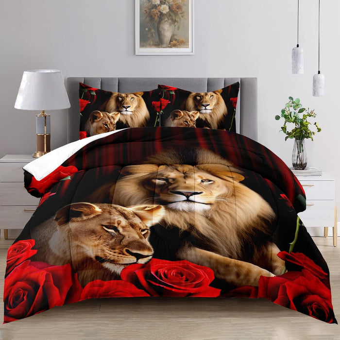 Raphus Cucullatus Dragon Comforter Set - Twin Size, Ancient Wild Animal Dragon Pattern Bedding for Boys