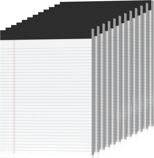12 Pack Legal Pads 8.5 x 11 College Ruled 600 Sheets Note Pads 8.5 x 11 Inch Notepads Perforated Writing Pads 8.5 x 11 Pads of Paper Lined White Paper, 50 Sheets per Notepad for Home, Office, School